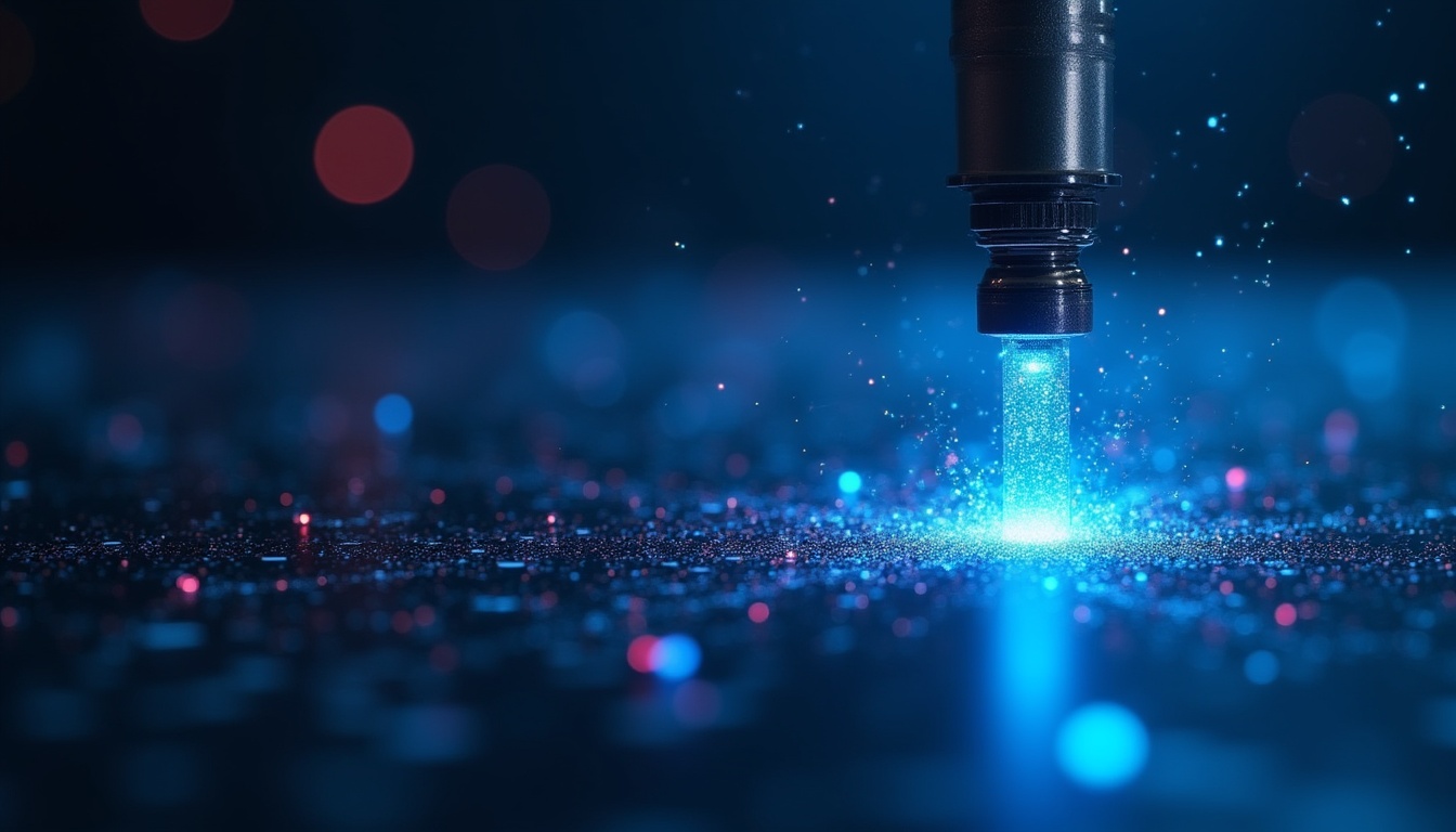 Ilustrație cu o mașină de decupat tabla cu laser, evidențiind precizia și procesul tehnologic, reprezentând costul tablei